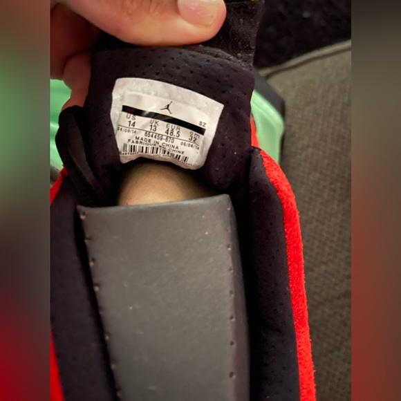 New Red suede, black sole, yellow emblem Ferrari retro 14s - Picture 6 of 8